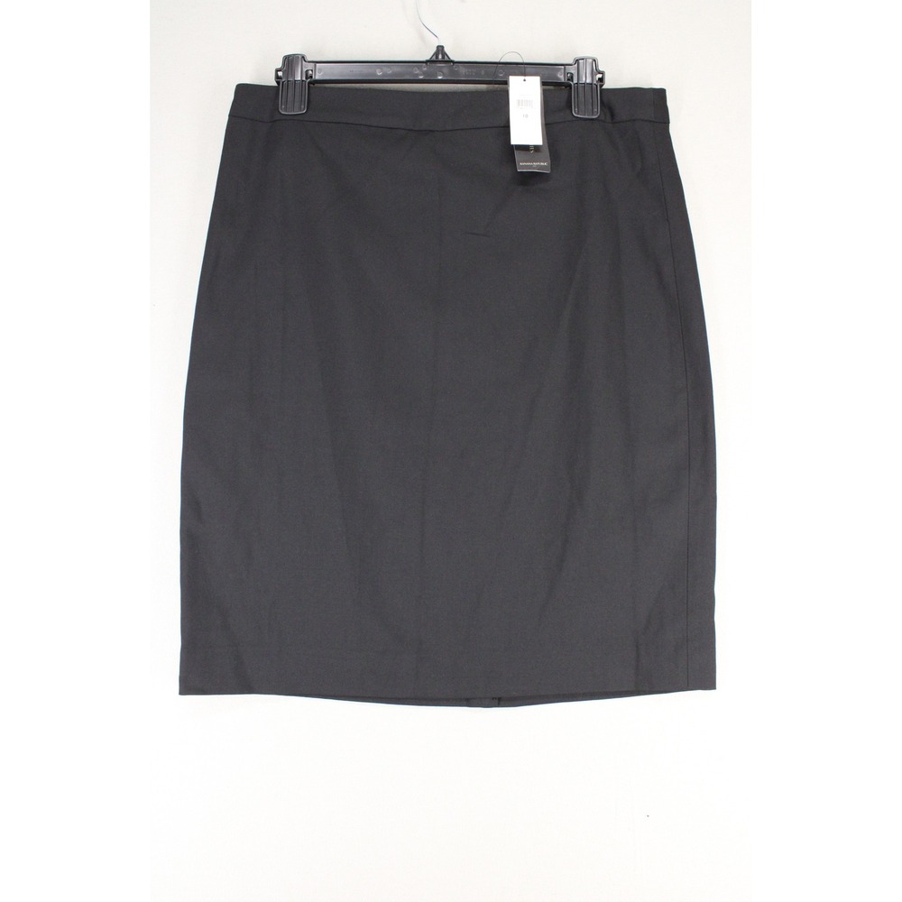 Banana Republic Pencil Skirt Womens 10 Black Polyester Blend Workwear Preppy NWT